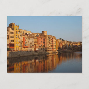Spain. Catalonia. Gerona. Houses on the Onyar Postcard