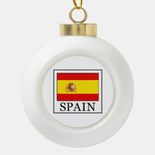 Spain Ceramic Ball Christmas Ornament
