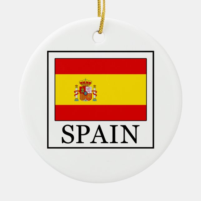 Spain Ceramic Tree Decoration (Front)