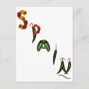 Spain Chilli Peppers Postcard