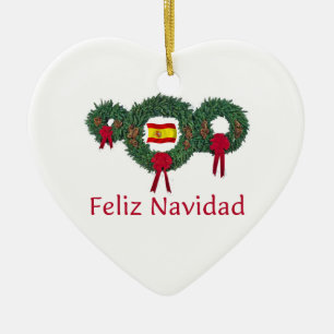 Spain Christmas 2 Ceramic Tree Decoration