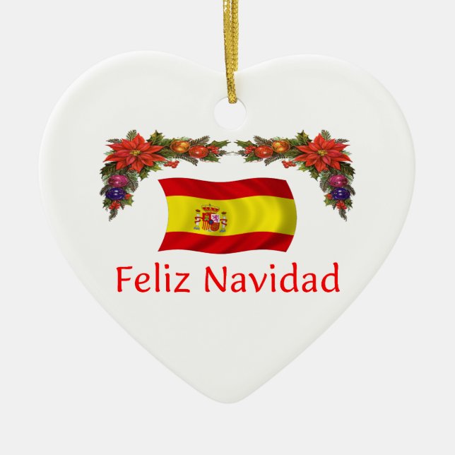 Spain Christmas Ceramic Tree Decoration (Front)