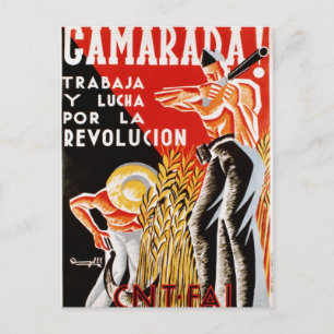 Spain civil war CNT-FAI original poster 1936 Postcard