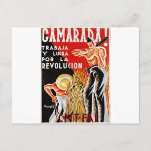 Spain civil war CNT-FAI original poster 1936 Postcard