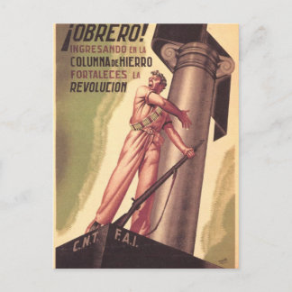 Spain civil war original CNT-FAI poster 1936 Postcard