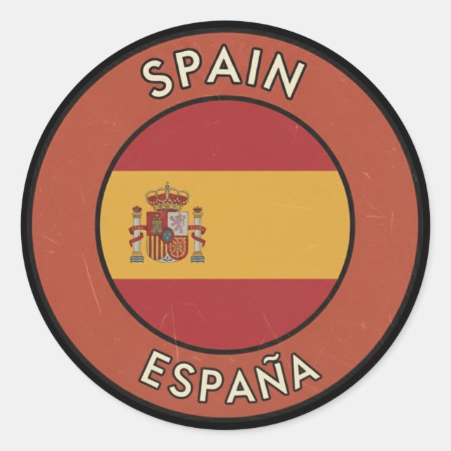 Spain Classic Round Sticker (Front)