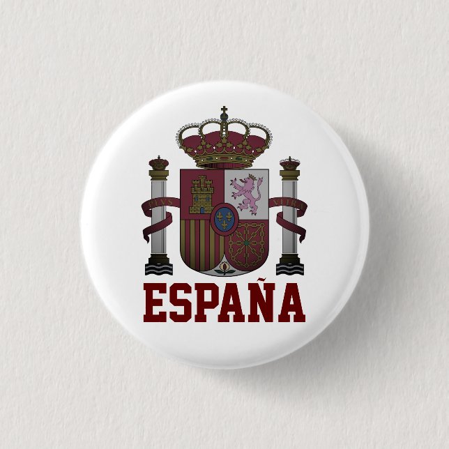 SPAIN Coat of Arms 3 Cm Round Badge (Front)