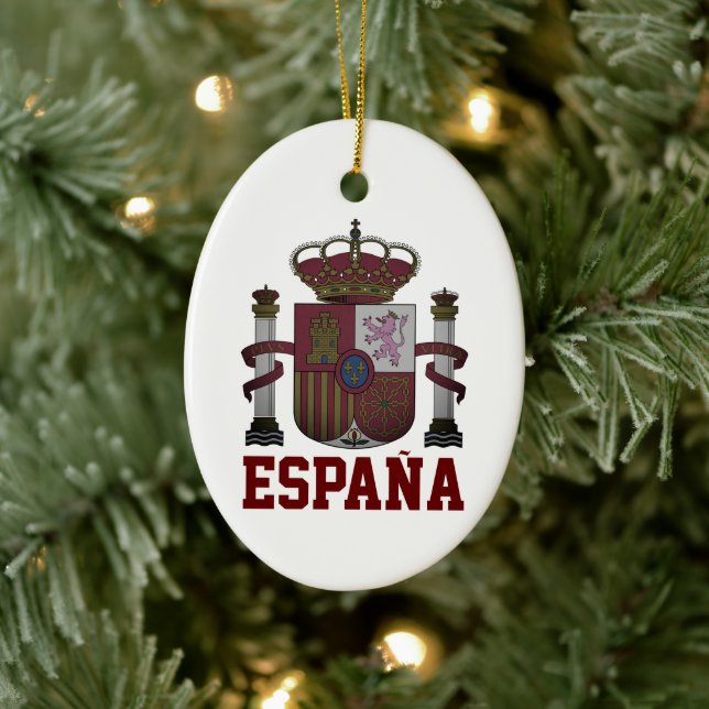 SPAIN Coat of Arms Ceramic Tree Decoration (Tree)