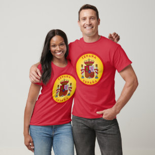 Spain Coat of Arms Circle Shape T-Shirt