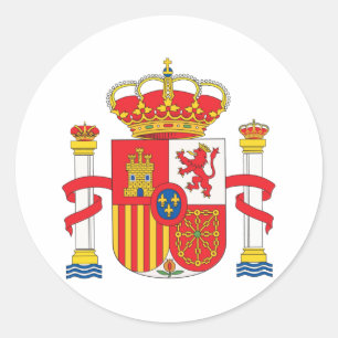 Spain Coat Of Arms Classic Round Sticker