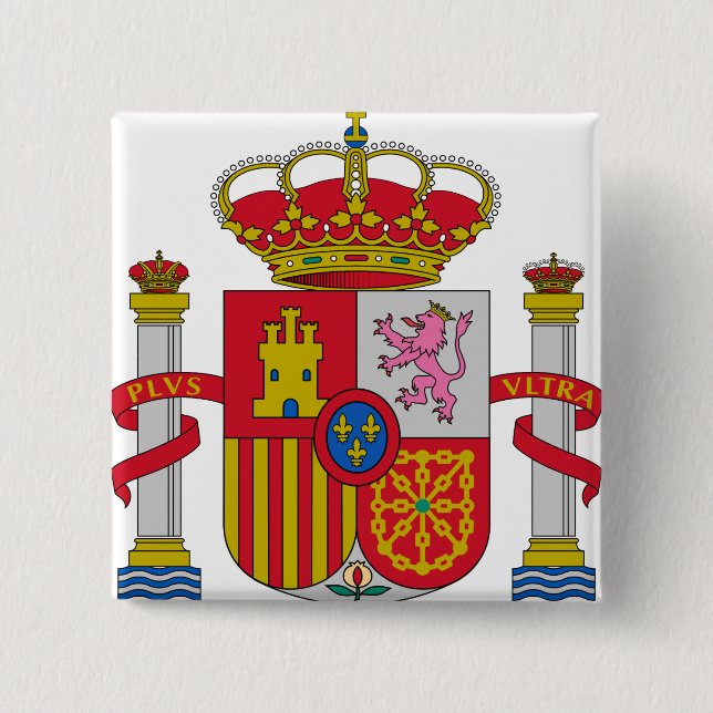 Spain Coat of Arms detail 15 Cm Square Badge (Front)