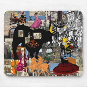 Spain collage Spanish culture gifts Mouse Mat