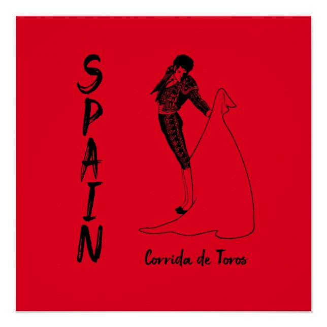 SPAIN Corrida de Toros (Bull Fighting) Poster (Front)