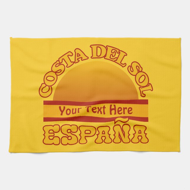SPAIN Costa Del Sol custom kitchen towels (Horizontal)