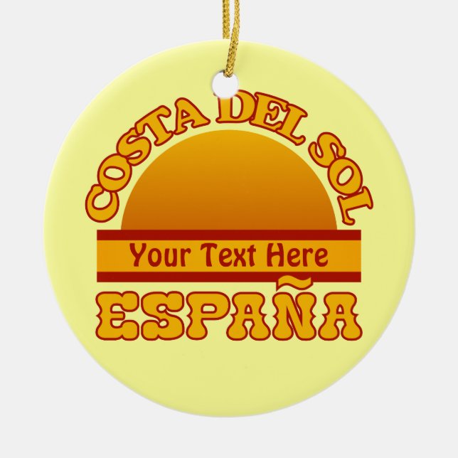 SPAIN Costa Del Sol custom ornament (Front)