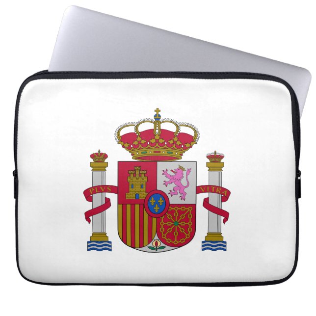 Spain country coat arms symbol emblem flag laptop sleeve (Front)