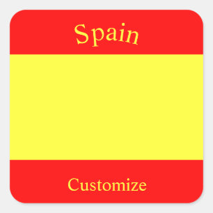 Spain Country Flag Thunder_Cove Square Sticker
