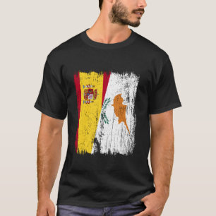 Spain Cyprus Half Flag Spanish Cypriot Heritage T-Shirt