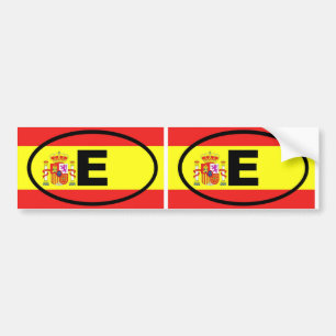 Spain -E - European oval Bumper Sticker