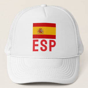 Spain ESP Flag Athletic Trucker Hat