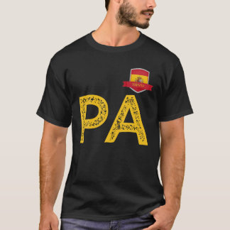 Spain Espa a Human Flag Letter P and A Spain Espa  T-Shirt