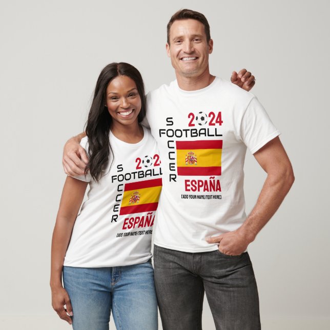 SPAIN ESPAÑA Football Soccer Custom 2024 ANY YEAR  T-Shirt (Unisex)