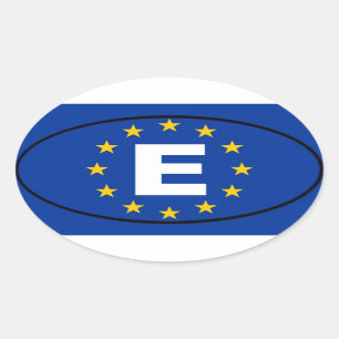 Spain - European Union Oval Sticker