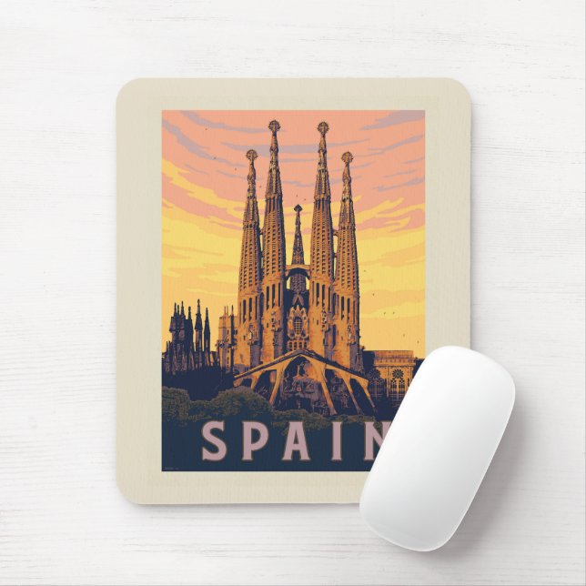 Spain | Familia Sagrada Mouse Mat (With Mouse)