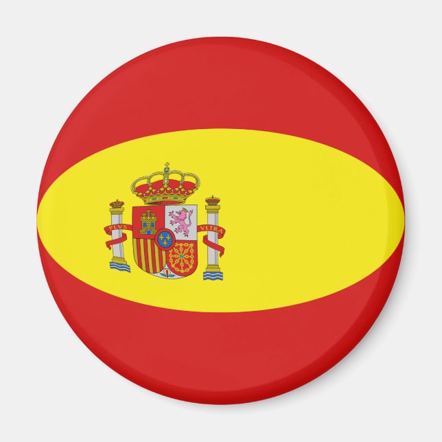 Spain Fisheye Flag Magnet (Front)
