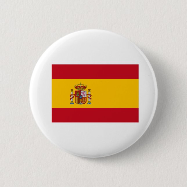 Spain Flag 6 Cm Round Badge (Front)