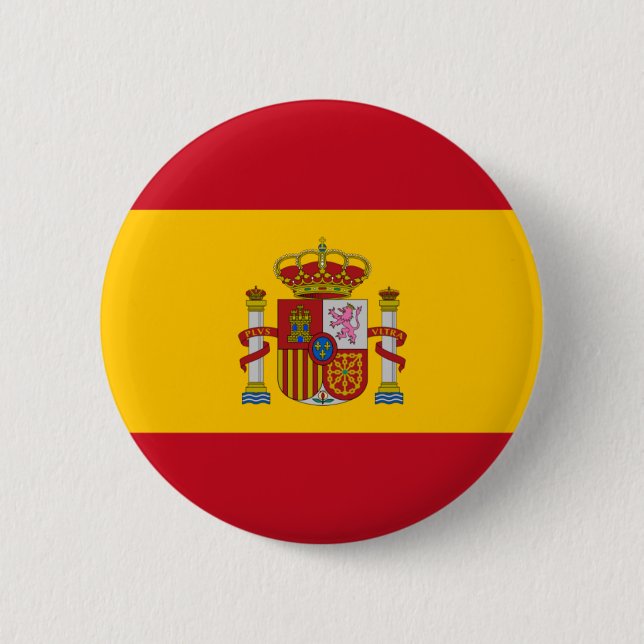 spain flag 6 cm round badge (Front)