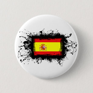 Spain Flag 6 Cm Round Badge