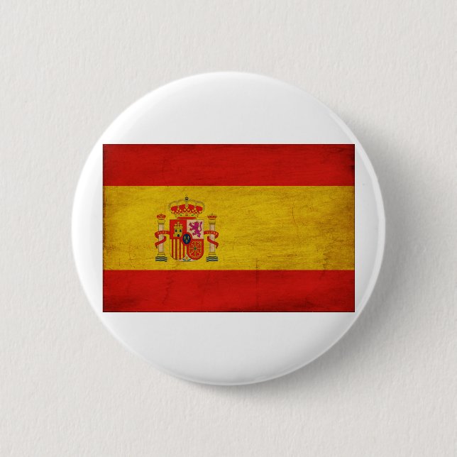 Spain Flag 6 Cm Round Badge (Front)