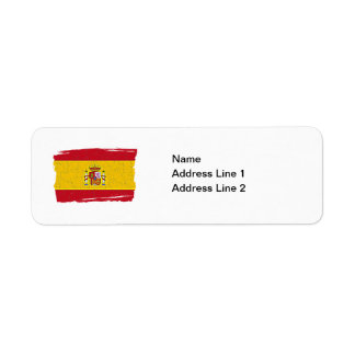 SPAIN FLAG Address Label