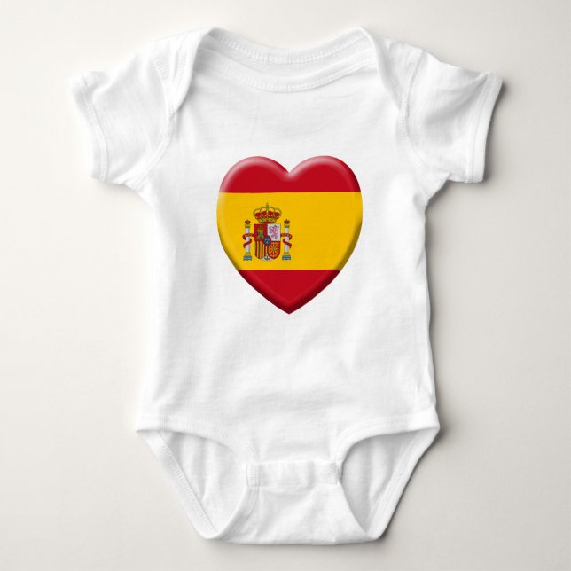Spain flag baby bodysuit (Front)