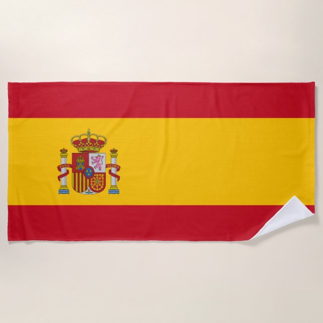 Spain flag - Bandera de Espana Beach Towel (Front)