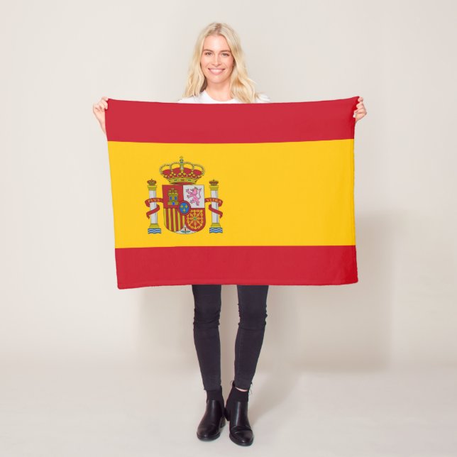 Spain flag - Bandera de Espana Fleece Blanket (In Situ)