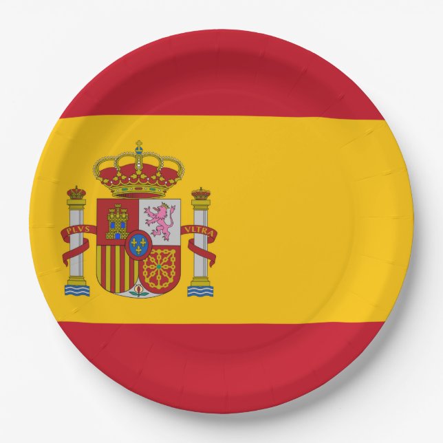 Spain flag - Bandera de Espana Paper Plate (Front)