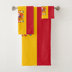 Spain flag bath towel set