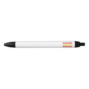 SPAIN Flag Black Ink Pen