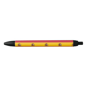 Spain Flag Black Ink Pen