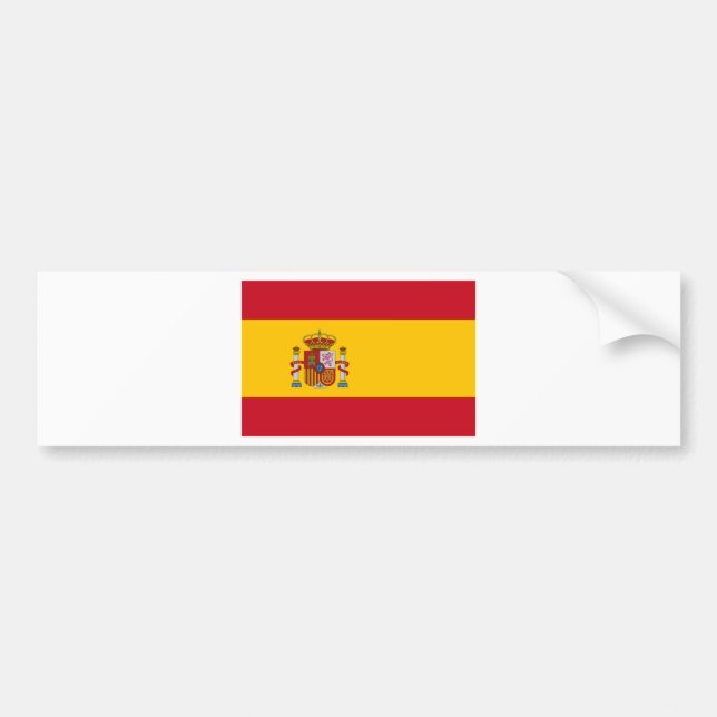 Spain flag bumper sticker (Front)