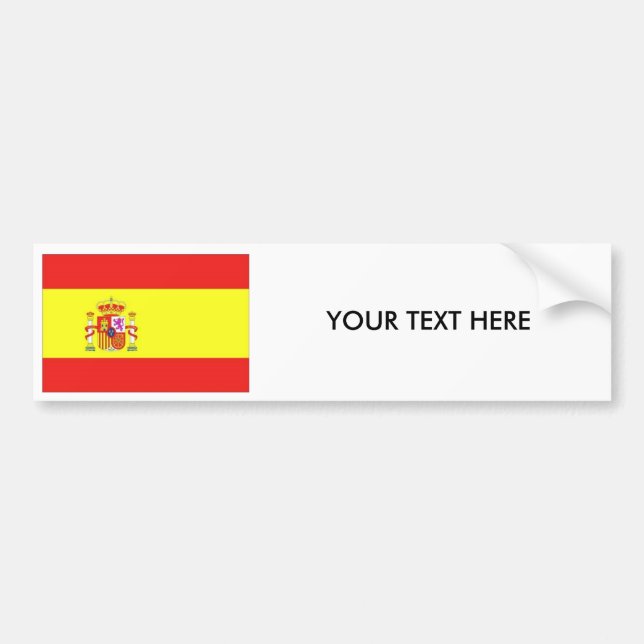 SPAIN FLAG Bumper Sticker (Front)