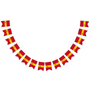 Spain flag bunting banner