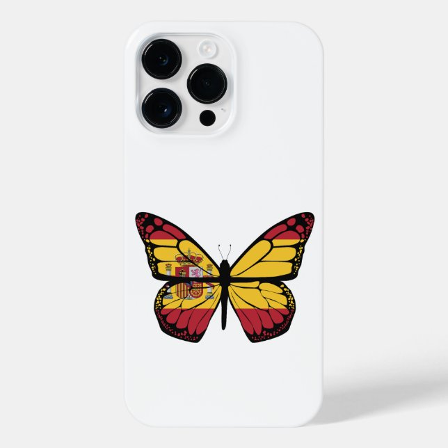 SPAIN FLAG BUTTERFLY  iPhone CASE (Back)