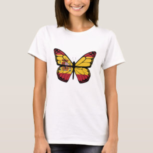 SPAIN FLAG BUTTERFLY  T-Shirt