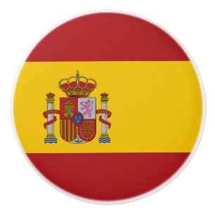 Spain Flag Ceramic Knob