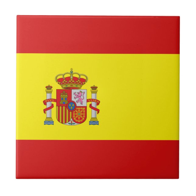 Spain Flag Ceramic Tile (Front)
