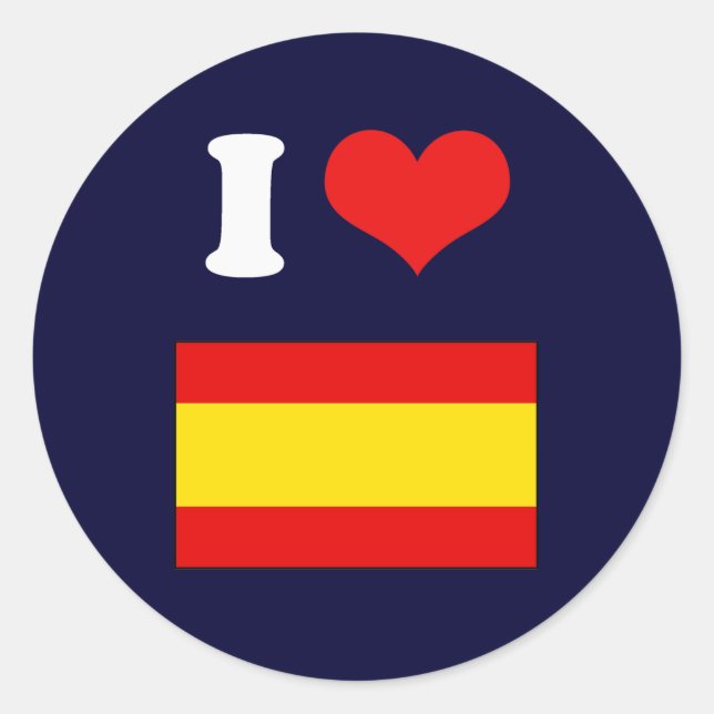 Spain Flag Classic Round Sticker (Front)