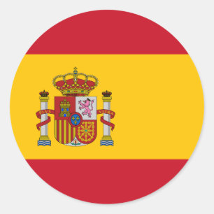 Spain Flag Classic Round Sticker